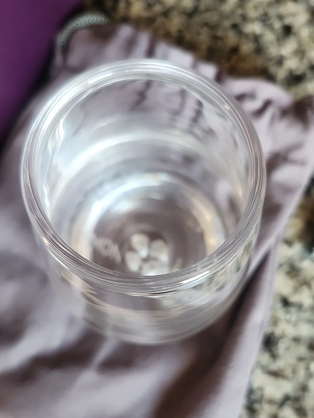 Simon Pearce Clear Bristol Stemless Tumbler With Box & Pouch